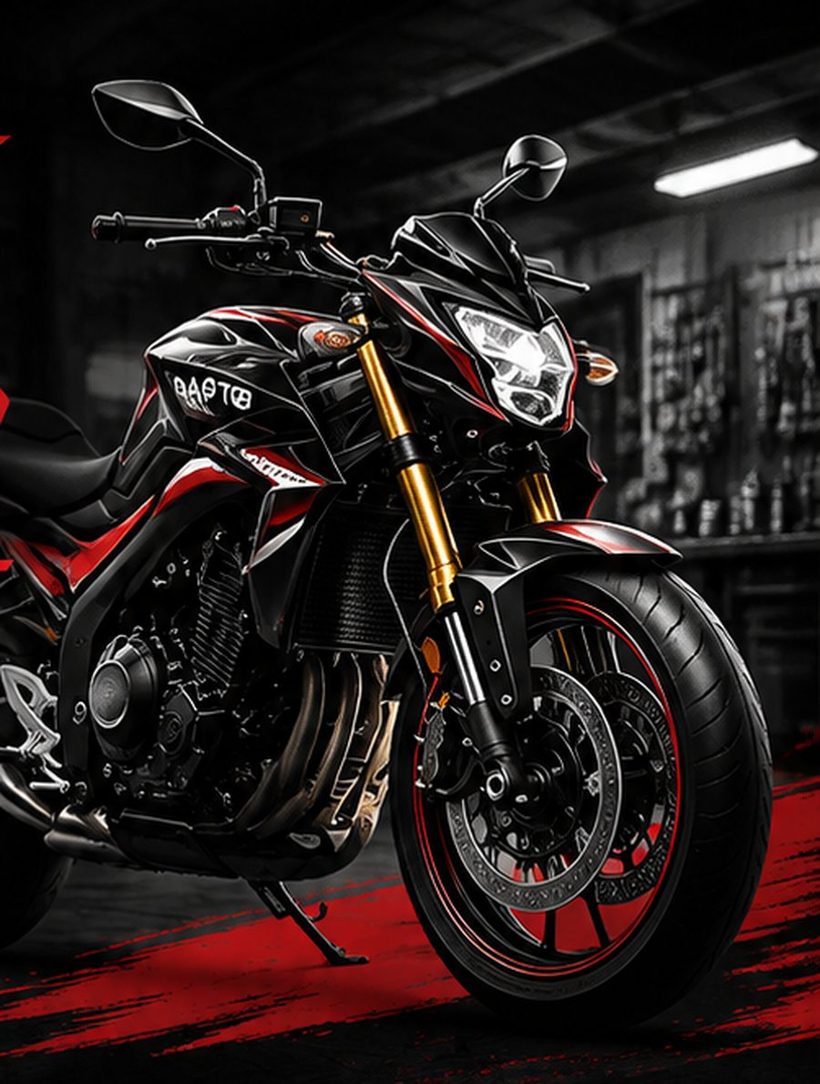 Moto deportiva en el taller de Moto Raptor